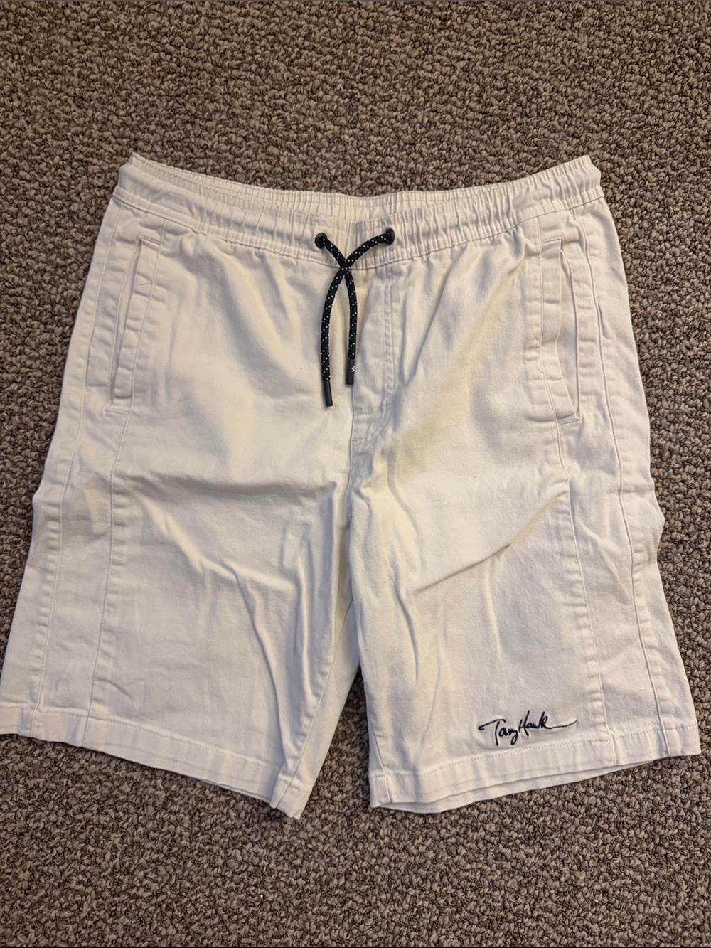 TONY HAWK White Drawstring Casual Shorts